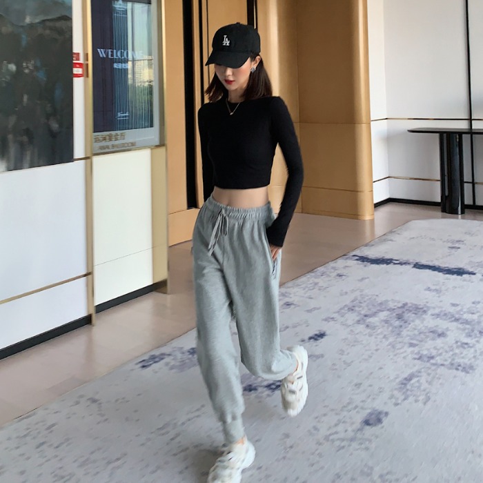 裤子套装小个子卫裤短款上衣