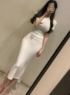 51STUDIO自制 值得入QL208女人味 性感紧身短袖T恤+包臀半身裙ik