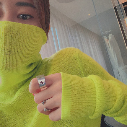 精纺羊绒衫女超薄高领纯色微透修身细羊毛打底毛衣针织20秋冬新款