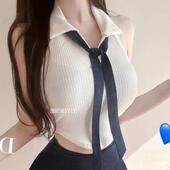 当天发 T恤se 显身材露背紧身无袖 51STUDIO自制 LA593谁还没拥有