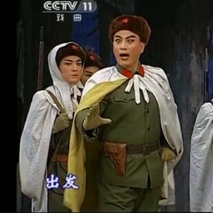 影视京剧儿童成人杨子荣奇虎难下表演服披风帽子舞台演出服军装服