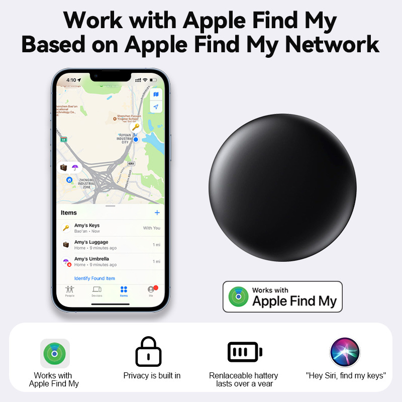 跨境AirTag防丢器适用于苹果查找findmy定位器原装itag宠物追踪器