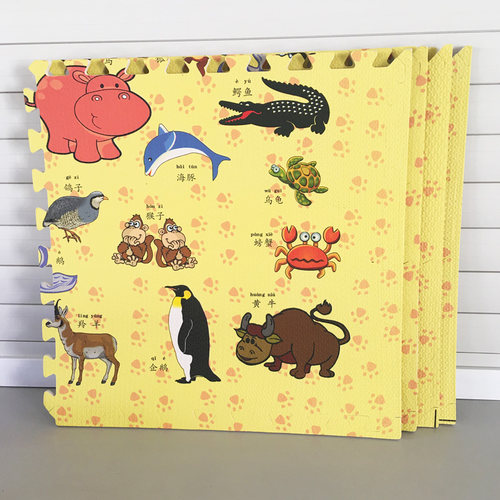 黄动物卡通拼图爬爬垫儿童泡沫地垫卧室地板垫子宝宝爬行垫拼接60