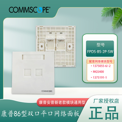 原装4口双口单口网络面板86型