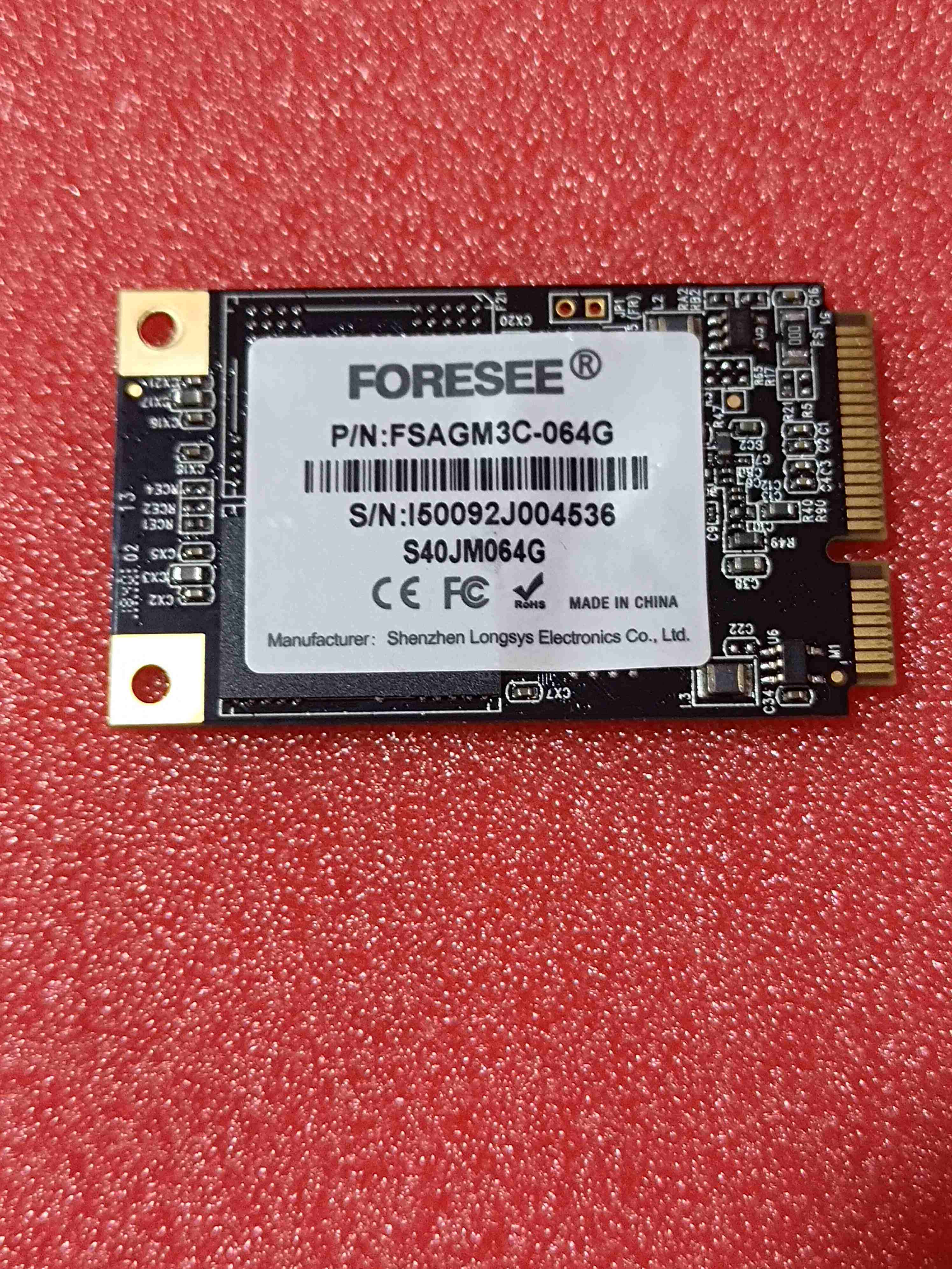 FORESEE128GMSATA江波龙