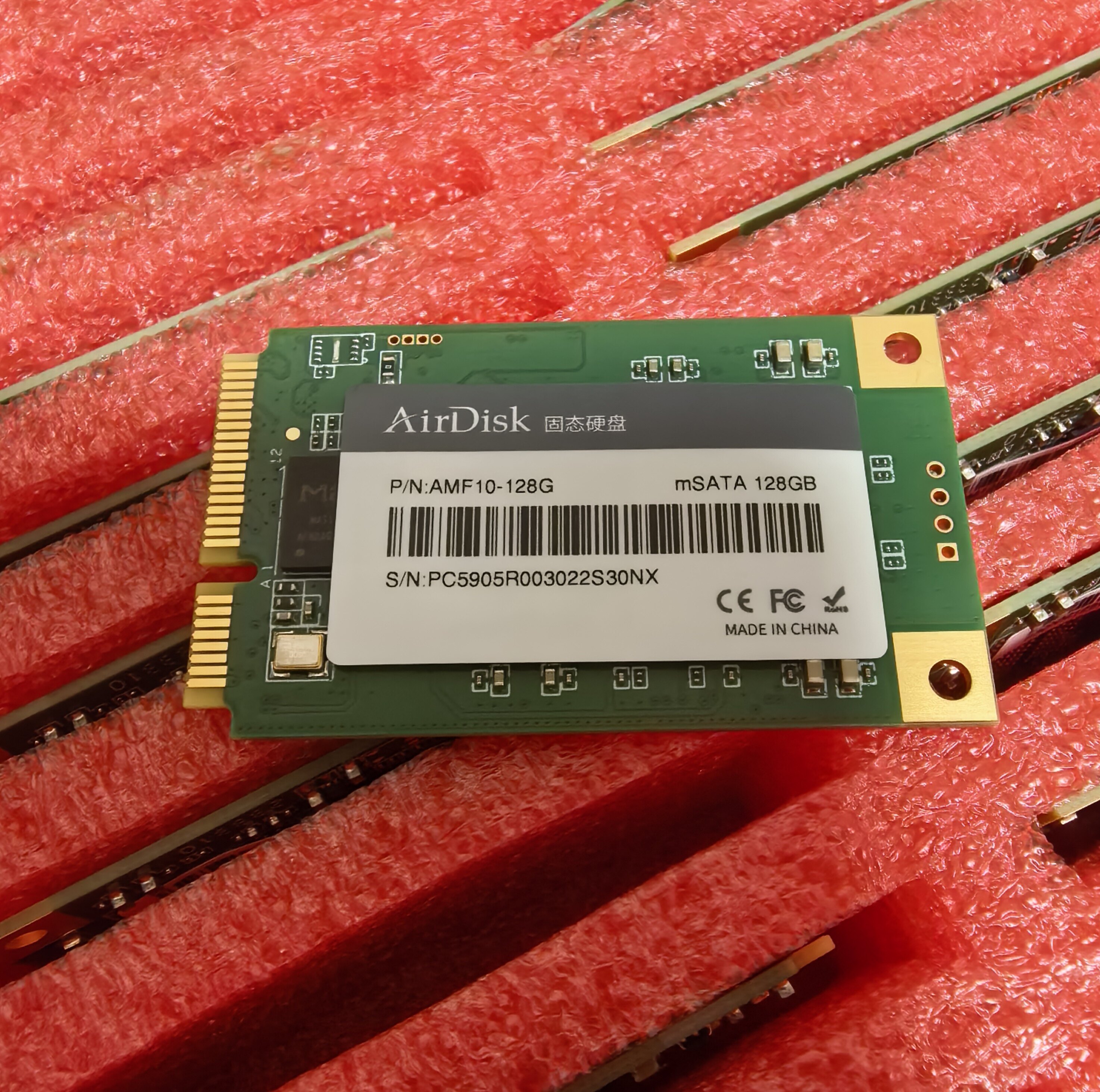 全新 江波龙 AirDisk MSATA 64G 128G 256G SSD 固态硬盘 工业图片