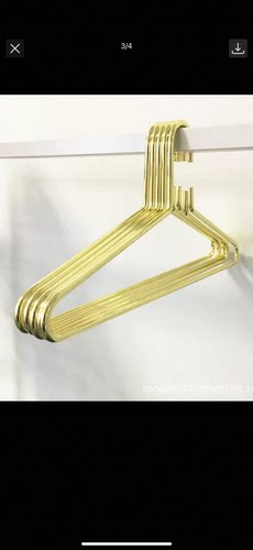 金色展示衣架长42厘米，加厚金属衣架