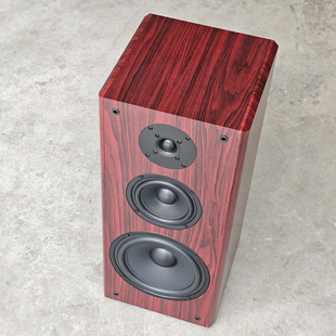 库存瑕疵8寸150W落地Hifi音箱木质贴皮3分频无源音箱桌面高中低音