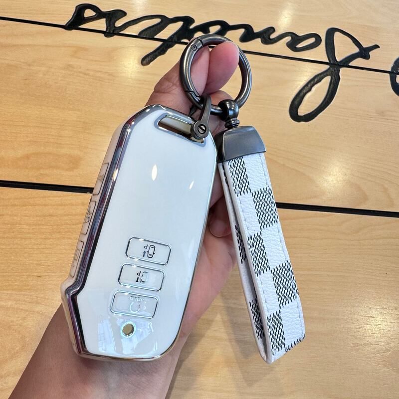 跨境热销适用韩国起亚EV6汽车钥匙套K5七键dl3/mq4钥匙包保护壳扣