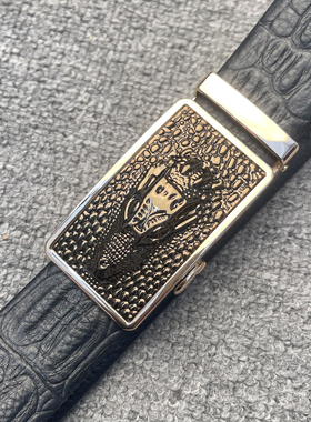 鳄鱼纹男士皮带真皮纯牛皮2025新款自动扣商务高档腰带年轻人裤带