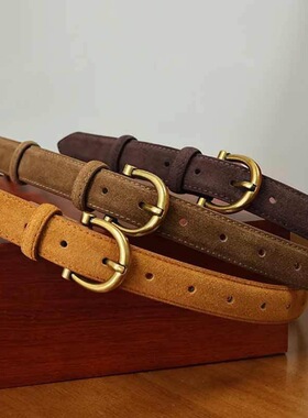 时尚皮带女安可拉红色配牛仔裤西裤装饰连衣裙子西装真皮腰带女款