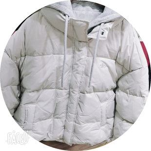 实体童装2026中大童女童米白色加厚羽绒服款时尚百搭款