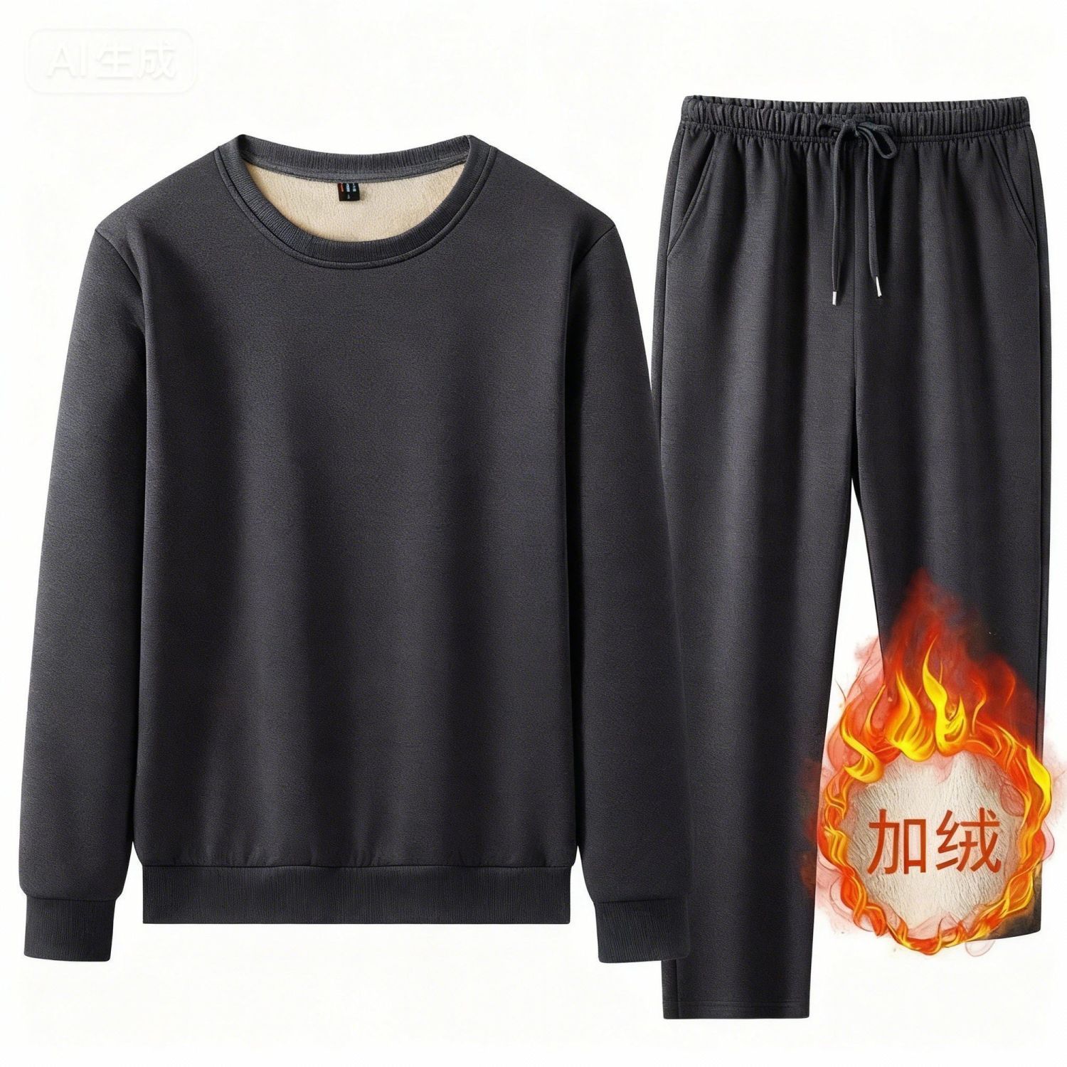 看守所监狱衣男秋冬装休闲卫衣套装羊羔绒加裤无金属拘留所专用