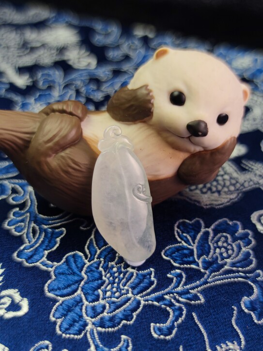 Ysm缅甸天然翡翠A货冰种福瓜吊坠小挂件