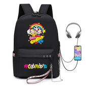 Te图案新款 contro 双肩包男简约电脑包休闲旅行背包学生书包