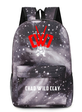 Chad Wild Clay游戏图案印花男女学生书包户外旅游包休闲双肩背包
