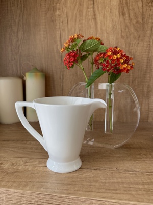 高款纯白骨瓷240ml分茶器，奶罐，沙拉汁斗洗碗机微波炉适用