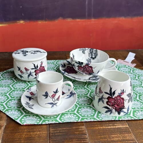出口玫瑰花园45%骨粉茶杯茶具