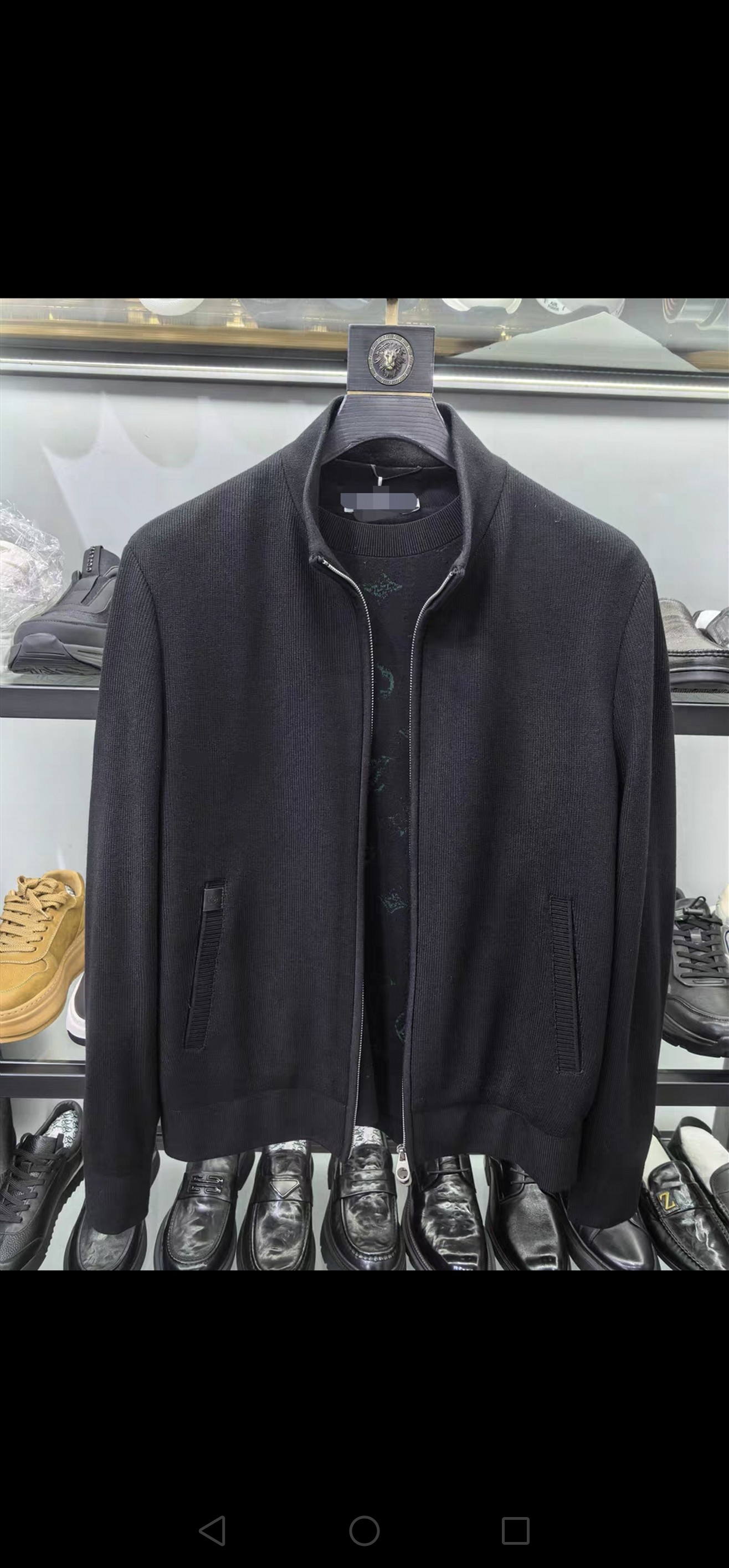 欧货男装2026新款春装男立领针织开衫休闲外套针织夹克男老钱风爆