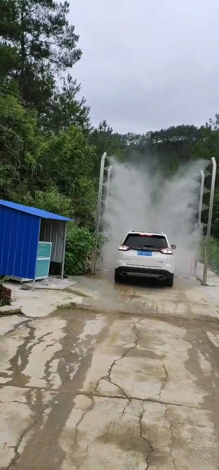养殖场食品加工物流园检查站车辆消毒设备智能360度消毒2立杆