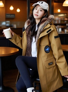 2025新款派克服女棉衣冬季貂内胆可拆卸加厚加绒貂皮大衣皮草外套