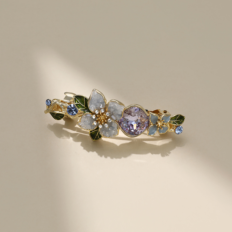 奇美拉发夹女后脑勺盘发花朵发饰