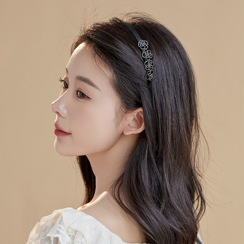 奇美拉高端玫瑰发箍女轻奢高颅顶压发洗脸头箍发卡头饰日常百搭