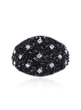 奇美拉新款黑色发夹女高级感轻奢法式优雅后脑勺半扎发头饰夹子