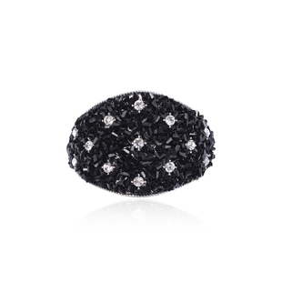 奇美拉新款黑色发夹女高级感轻奢法式优雅后脑勺半扎发头饰夹子