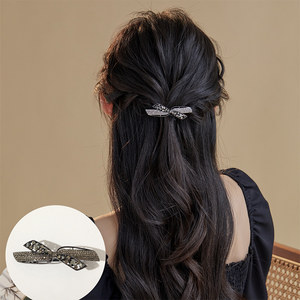 奇美拉蝴蝶结发夹女高端半扎发发卡高档头饰弹簧夹新款妈妈发饰