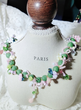 原创手作是花仙子的项链复古梦幻重工串珠脖链小众饰品