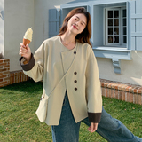 现货秋装撞色短风衣外套057-9106-p130k188，商品下架区，唯尔萱