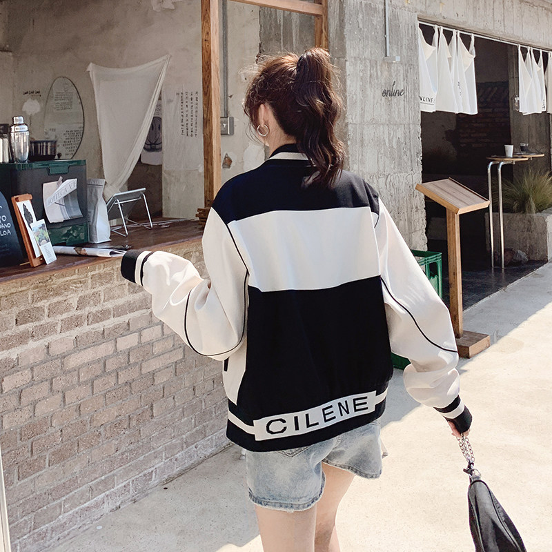 春装拼接外套棒球服上衣5805-P130K188,女装短外套,2B080