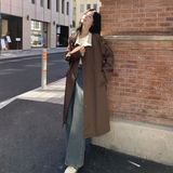 咖色韩系高级感气质风衣外套女2025秋季今年流行爆款中长款大衣，女装风衣，唯尔萱