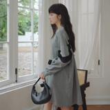 春装新款黑色花边卫衣5837-P105K158，女装卫衣/绒衫，2B080