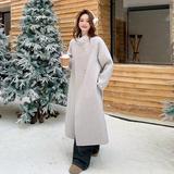现货米白色双面呢大衣057-8837-p270k388，女装毛呢外套，唯尔萱