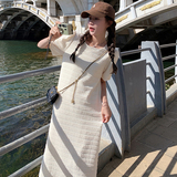 现货新款夏装小香风横条连衣裙7918-P105K158，女装连衣裙，唯尔萱