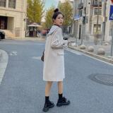 新款冬装毛呢大衣海军领呢大衣057-5859-P175K258，女装毛呢外套，2B080