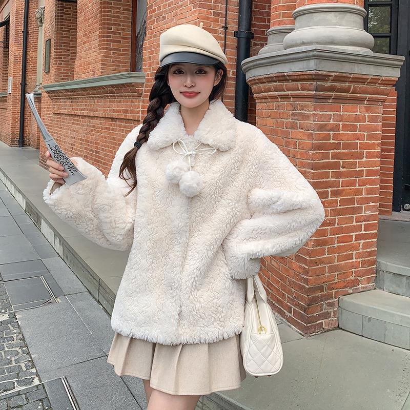 新款皮毛一体羊羔毛外套057-8851-p170k288,女装短外套,2B080