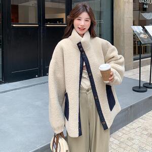 皮毛一体羊羔毛外套 057-8828-p190k318图片