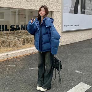 新款 2026年冬季蓝色羽绒服 90绒 057-8863-P300控458图片