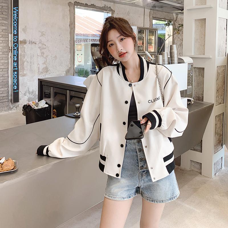 春装拼接外套棒球服上衣5805-P130K188,女装短外套,2B080