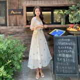 新款撞色包条碎花连衣裙7920-P115K168，女装连衣裙，2B080