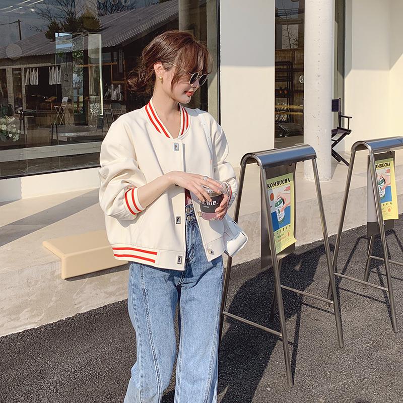 春装米色外套棒球服上衣5807-P125K188,女装短外套,2B080