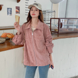 现货秋装灯芯绒外套显瘦夹克上衣057-8819p135k198，女装短外套，唯尔萱