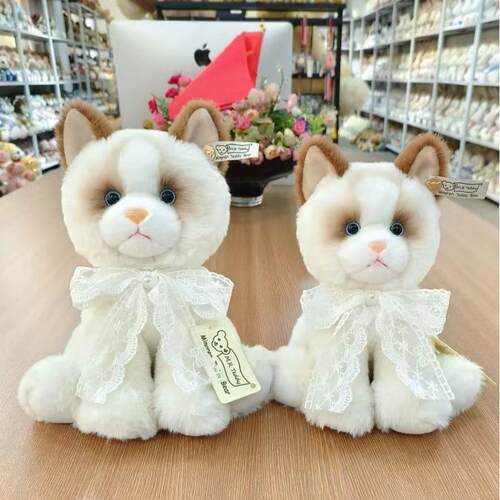 MR明仁仿真猫咪玩偶布偶小喵公仔毛绒玩具娃娃儿童女孩生日礼物