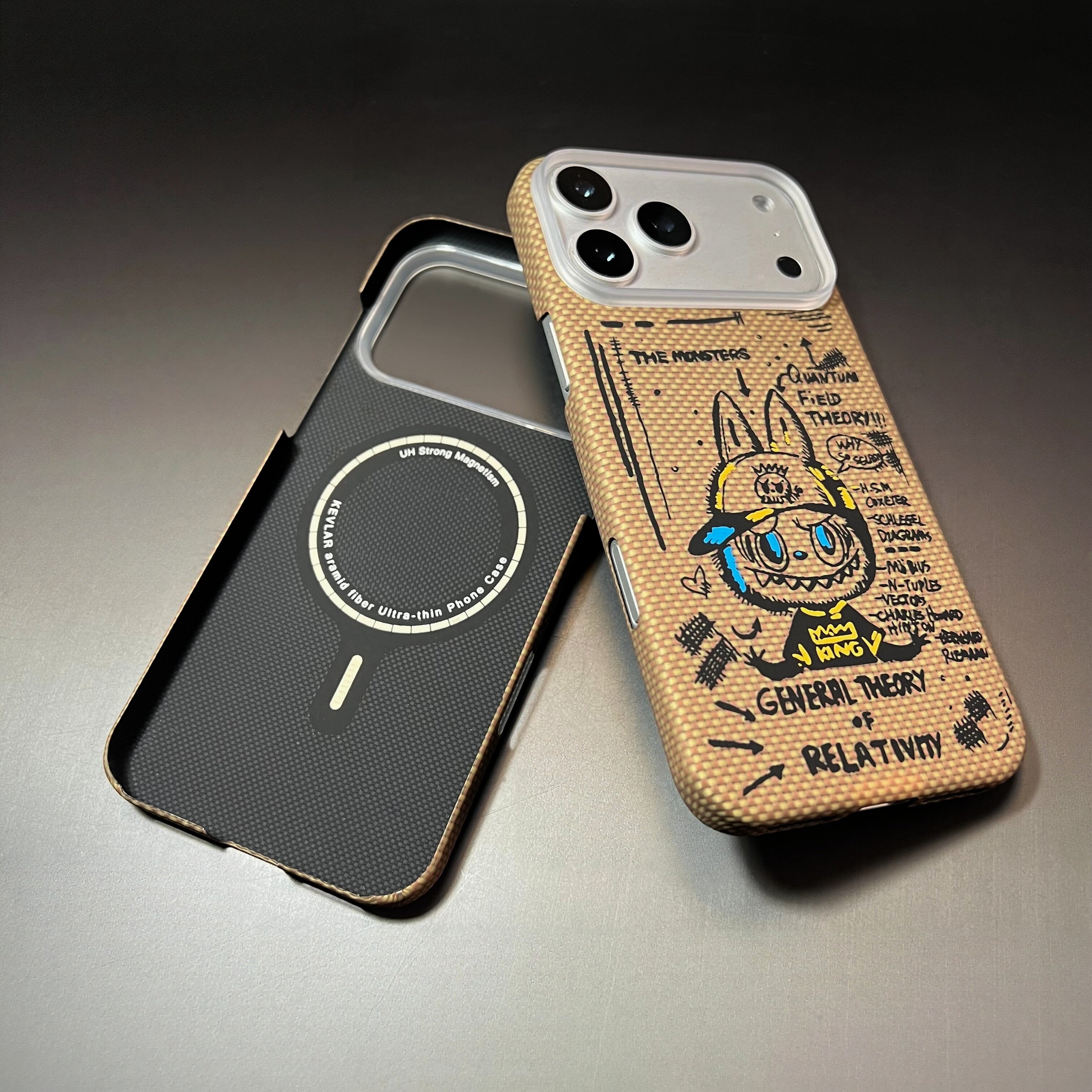 适用新款苹果iphone18promax手机壳18Pro真凯夫拉magsafe磁吸PEI高质镜头框芳纶碳纤维手机保护套卡通拉布布