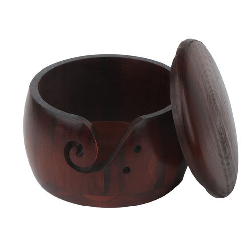 木质毛线碗日式纺织收纳工具