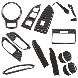 适用12-20款丰田86斯巴鲁BRZ内饰改装碳纤维配件中控台排挡装饰贴