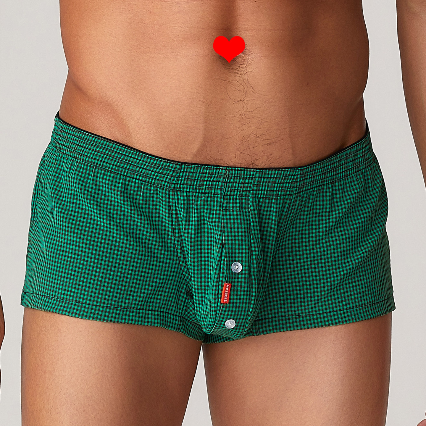 实拍2色SEOBEAN/希宾男士内衣 平角内裤男生小格子家居裤睡裤开口,女士内衣/男士内衣/家居服,男阿罗裤,淘宝优惠券,粉丝福利购,淘宝优惠卷